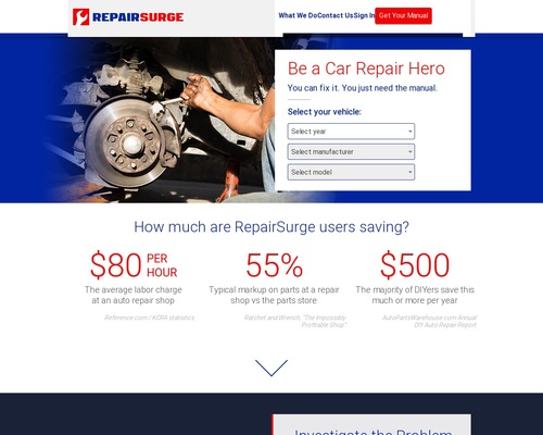 RepairSurge Online Auto Repair Manuals