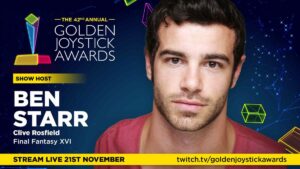 Final Fantasy 16’s Ben Starr will host the 42nd Golden Joystick Awards, joined by guests from The Legend of Zelda, Baldur’s Gate 3, and Assassin’s Creed Origins