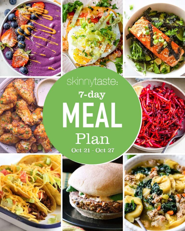 Free 7 Day Healthy Meal Plan (Oct 21-27)