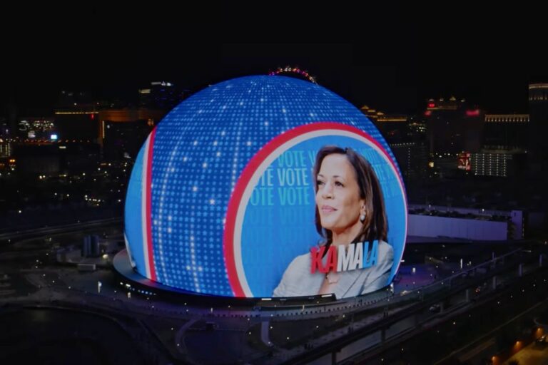 Kamala Harris Campaign Buys Ad on Las Vegas Sphere as Nevada Polls Are Tied