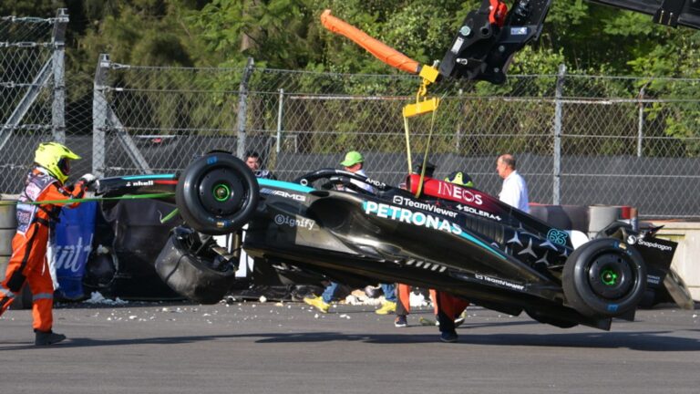 Mexico City GP: Max Verstappen engine woes continue as George Russell suffers heavy crash in Practice Two | F1 News