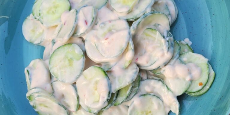 Spicy Creamy Cucumber Salad Recipe