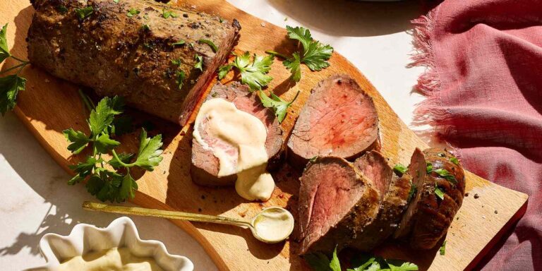 Beef Tenderloin with Dijon Cream Sauce Recipe