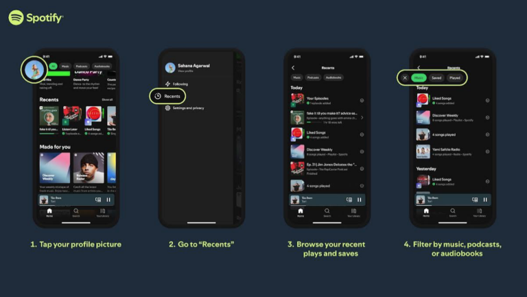 Spotify will now save your listening history for up to 90 days