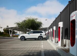 Volvo EV drivers can start using Tesla’s Supercharger network this month