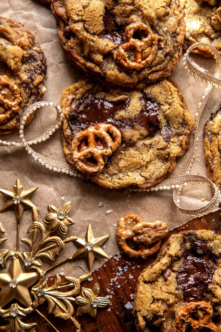 Salted Pretzel Praline Cookies. – Half Baked Harvest