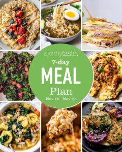 Free 7 Day Healthy Meal Plan (November 18-24)