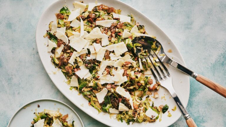 Brussels Sprouts Stir-Fry With Cheddar and Golden Raisins Recipe