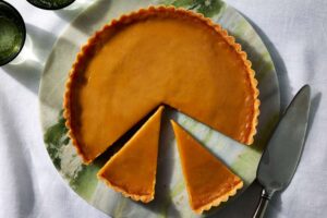 Miso-Pumpkin Custard Tart