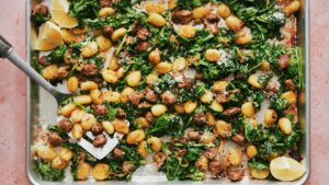 Sheet-Pan Gnocchi With Spicy Sausage and Broccoli Rabe Recipe