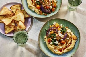 Roasted Butternut Squash Hummus Bowl