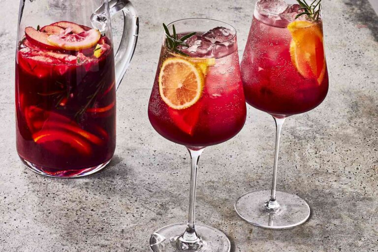 No-Added-Sugar Sangria Mocktail