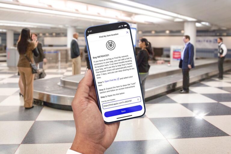 United Airlines will integrate Apple’s Share Item Location feature into its mobile app