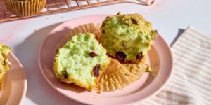 Cranberry Pistachio Pudding Muffins Recipe