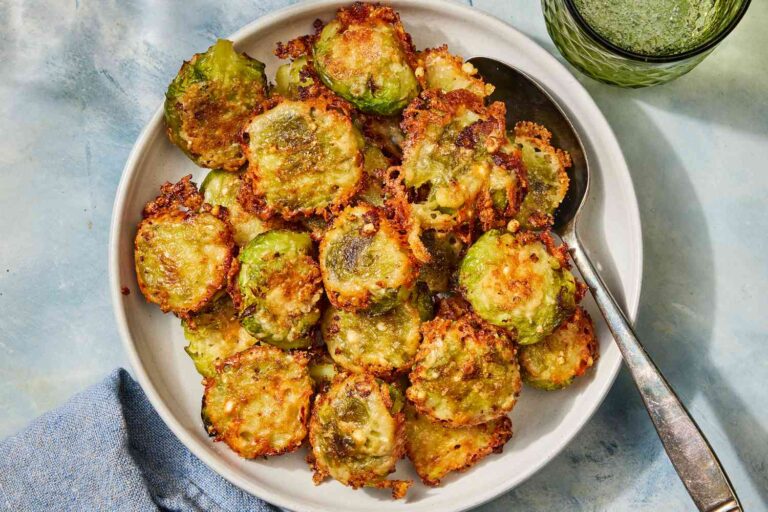 Crispy Garlic-Parmesan Smashed Brussels Sprouts