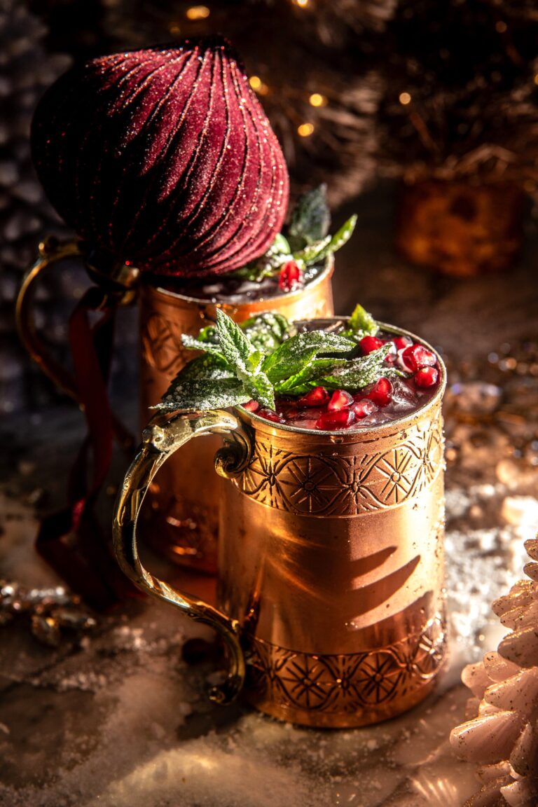 Spicy Ginger Pomegranate Moscow Mule.