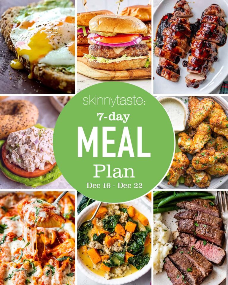 Free 7 Day Healthy Meal Plan (Dec 16-22)