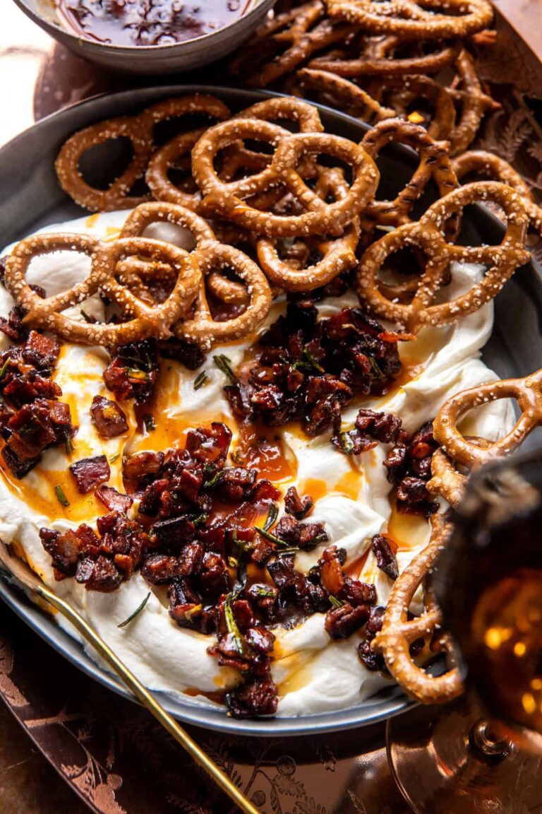 Whipped Goat Cheese Candied Bacon Dip.