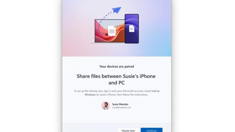 Microsoft is adding an AirDrop-like way to share files between iPhones and Windows PCs