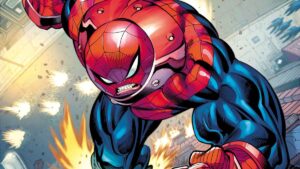 Meet the Spider-Naut, as Spider-Man is enhanced with the power of the Juggernaut in March