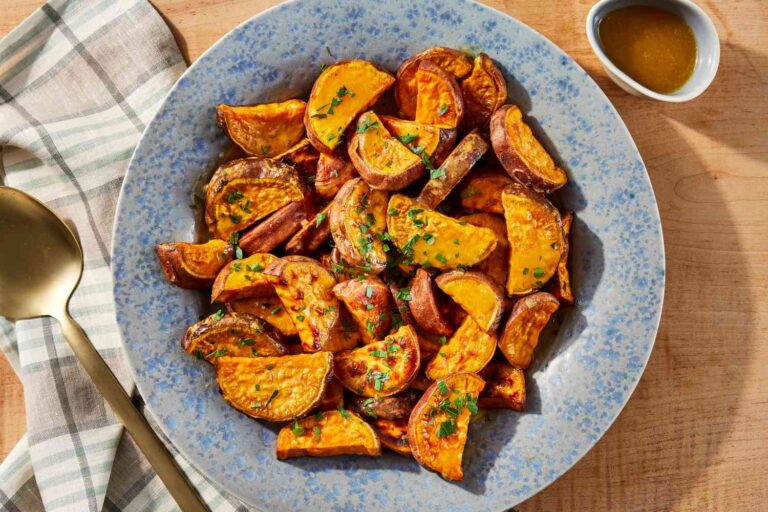 Roasted Sweet Potatoes with Citrus-Maple Glaze