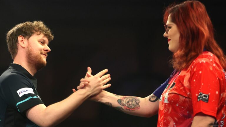 World Darts Championship: Noa-Lynn van Leuven beaten by Kevin Doets in historic Alexandra Palace debut | Darts News