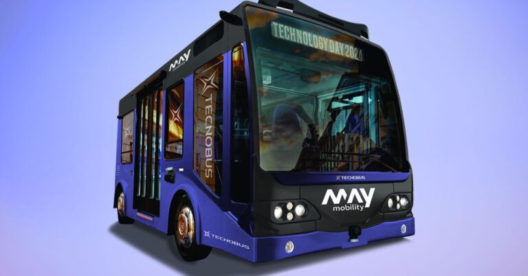 This all-electric robo-bus has swappable batteries and can fit 30 passengers