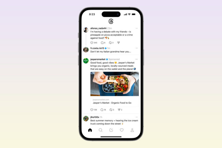 Meta begins a ‘small test’ of ads on Threads
