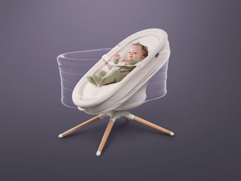 Elvie’s newest product is a smart baby bouncer that transforms into a bassinet