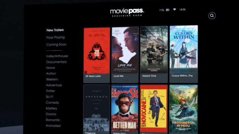 MoviePass made a film trailer app for the Oculus Quest and Apple Vision Pro