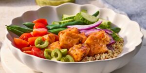 Hot Honey Salmon Bowls Recipe