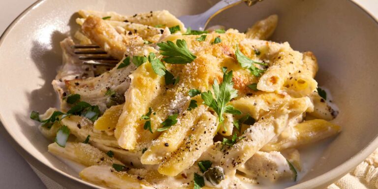 Creamy Chicken Piccata Pasta Bake Recipe