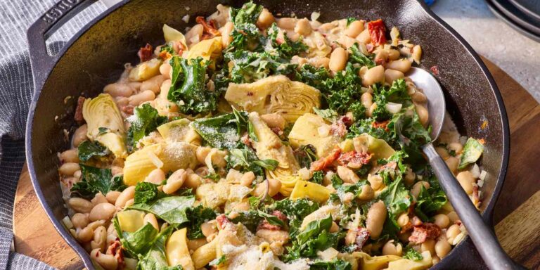 Creamy Tuscan White Bean Skillet Recipe