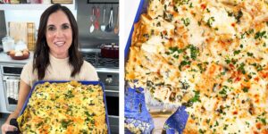 Sheet Pan Chicken Alfredo Lasagna Recipe