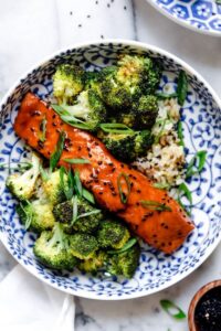 The Best Air Fryer Salmon Recipe (With Maple Soy Glaze)