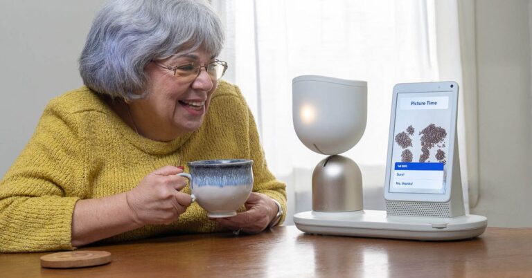 The ElliQ companion robot can now send health updates to a caregiver