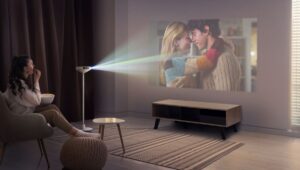 LG’s latest projector is also a lamp and a Bluetooth speaker – and there’s a tiny new 4K projector too