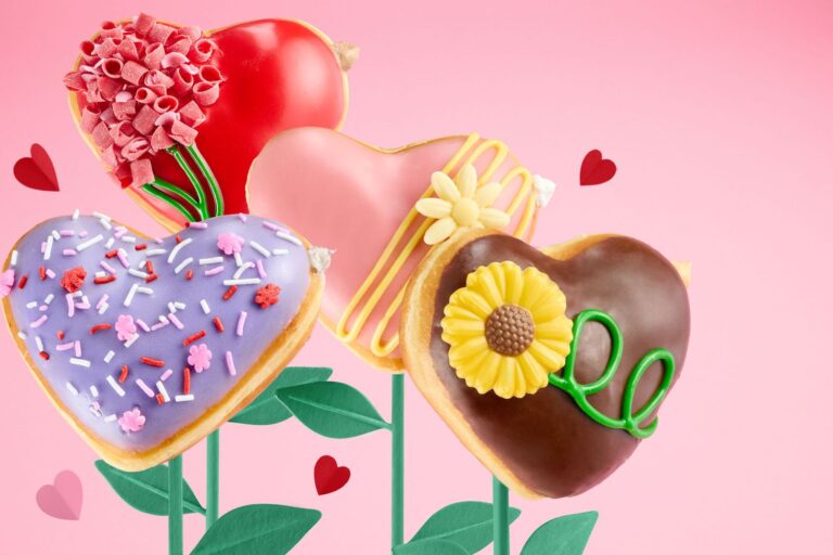 Krispy Kreme Unveils Heart-Shaped Doughnuts for Valentine’s Day