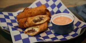 Justin Rowland’s Philly Cheesesteak Egg Rolls