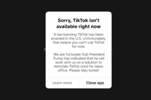 TikTok is no longer available in the US