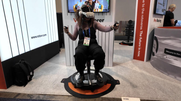 This spinning VR chair at CES 2025 somehow didn’t make me feel like throwing up