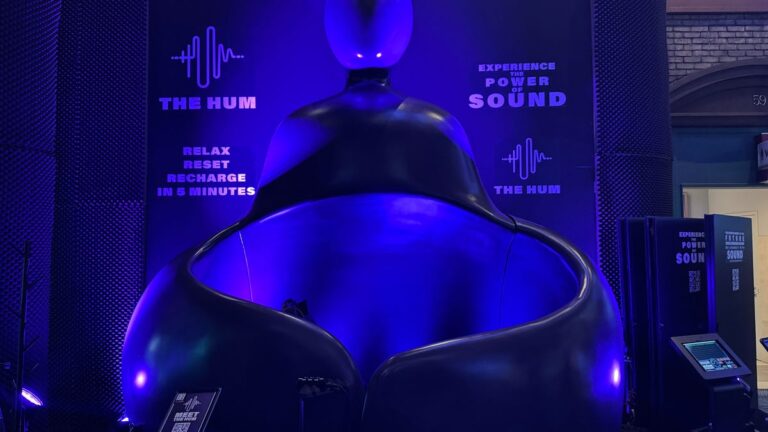 This Throbbing High-Tech Sound Bath Cleansed Me of Stress After CES 2025