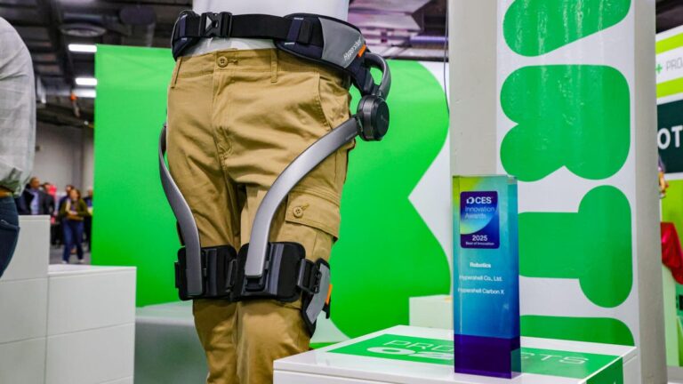 I tried Hypershell’s X-series exoskeleton at CES, and it was a fascinating experience