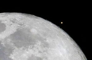 There was a straight shot from Earth to the Moon and Mars last night