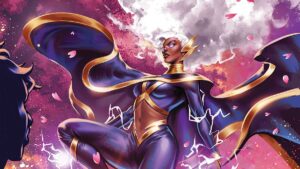 Storm clashes with Thor and a whole pantheon of thunder gods to celebrate her 50th anniversary