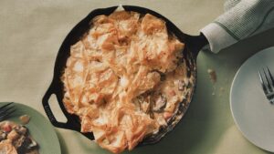 Ruffled Mushroom Pot Pie