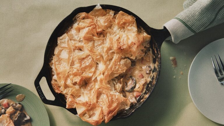 Ruffled Mushroom Pot Pie