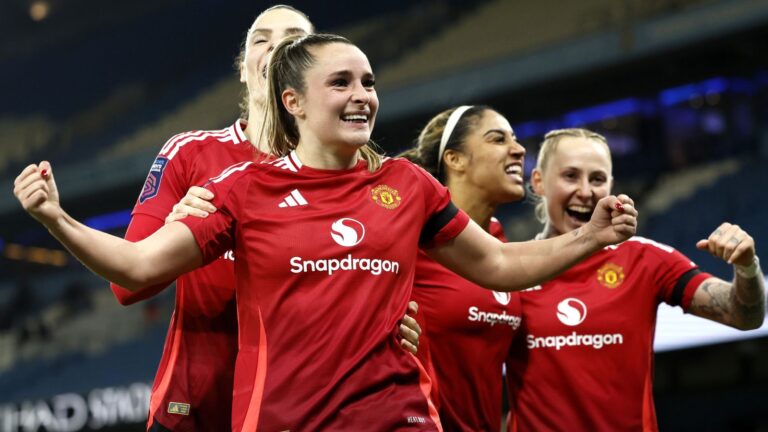 Man City Women 2-4 Man Utd Women: Ella Toone nets hat-trick as sloppy errors punished in entertaining WSL derby | Football News