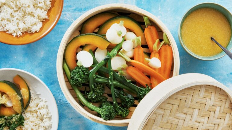 Steamed Vegetables With Miso-Ginger Dressing Recipe