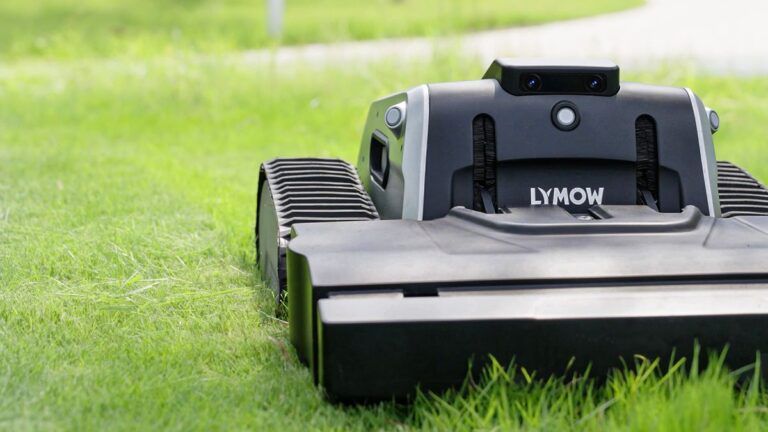 This robot lawn mower promises to traverse awkward lawns with the agility of a mountain goat